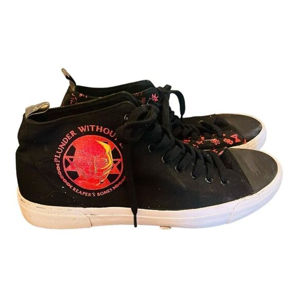 akedo x sea of thieves shoes the reaper mens black & red RARE size 13 sneakers - Picture 3 of 16